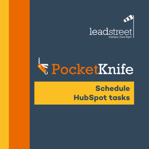 Schedule HubSpot tasks with the PocketKnife add on