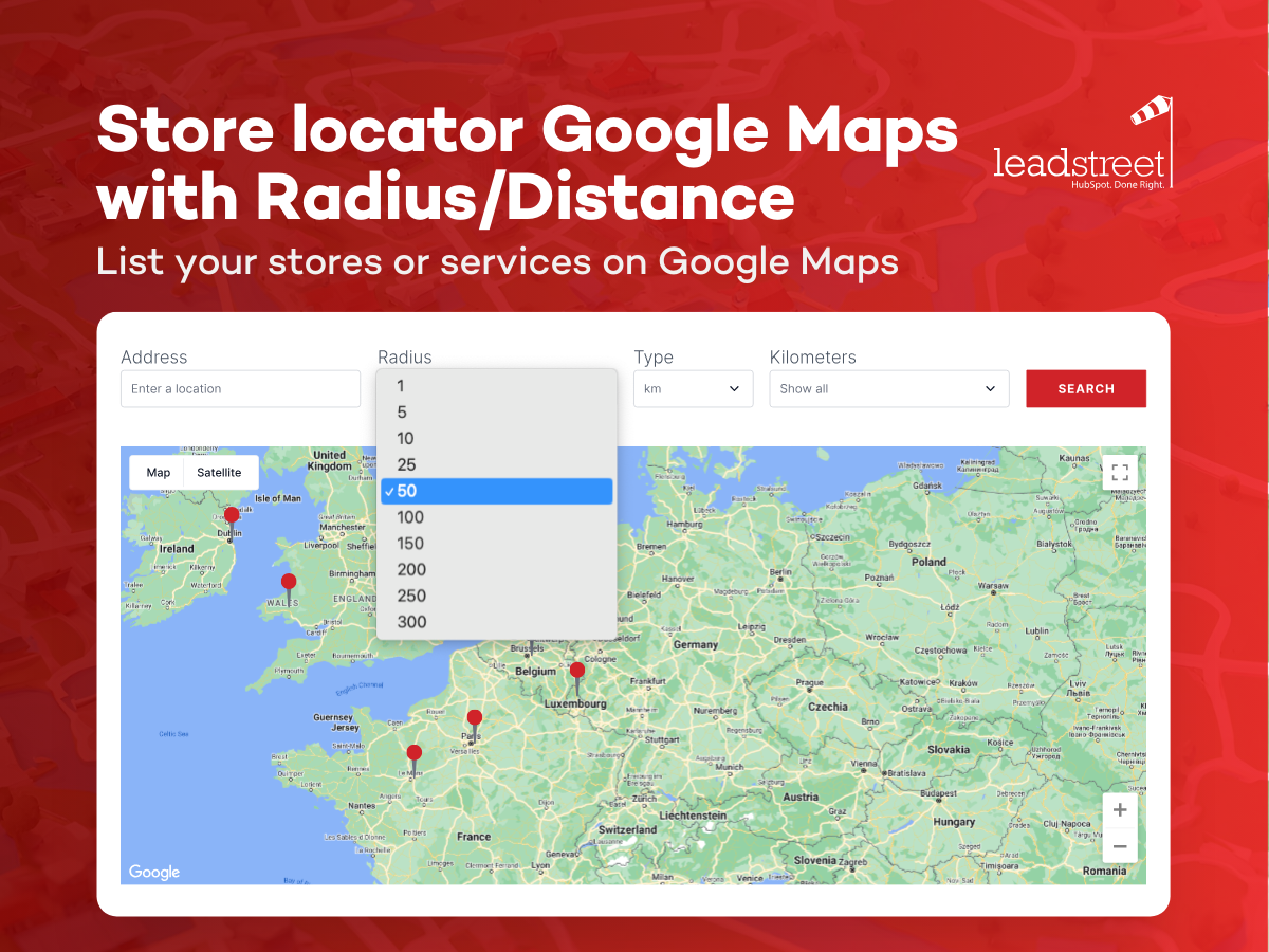 img_Store locator Google Maps with Radius Distance