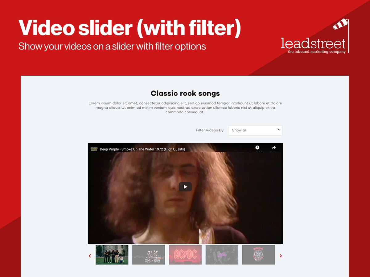 Video Slider with Filter