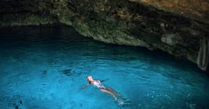 Magic water well adventure (Cenote) in Mexico
