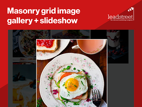 Image Gallery masonry style with slideshow