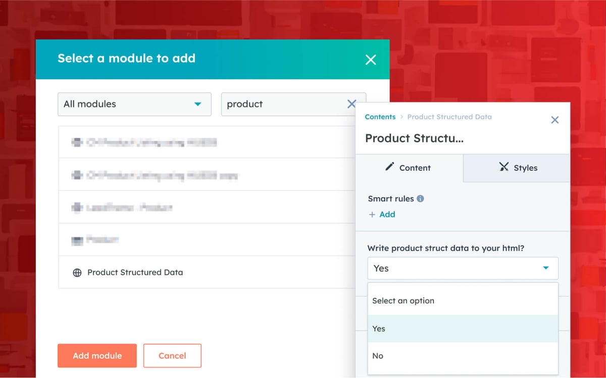 Product structured data