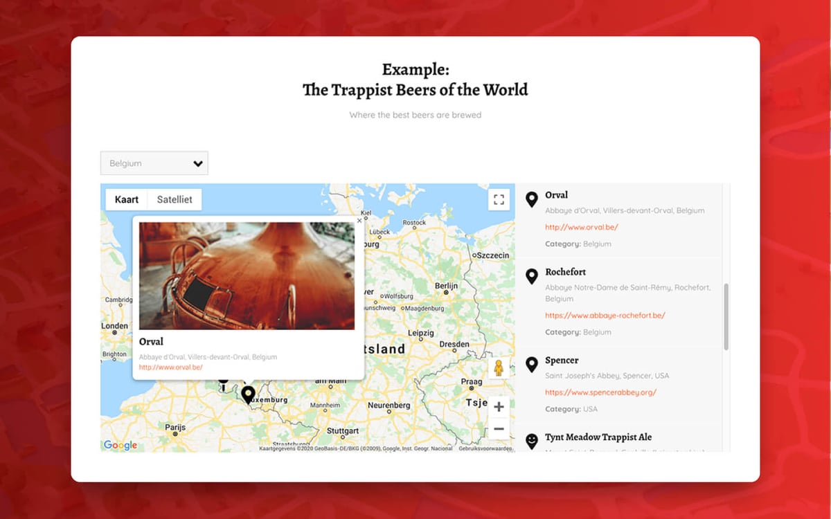 HubSpot store locator on Google Maps